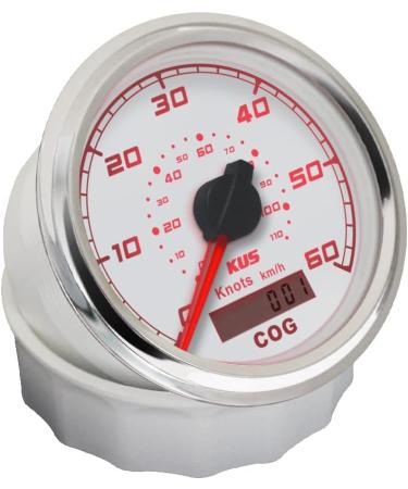 KUS GPS Speedometer Odometer Gauge 60 Knots for Boat Yacht - 85mm 12V/24V White | International Shipping Available - Buy Online on GoSupps.com