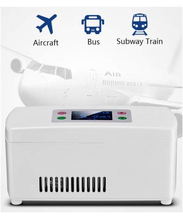 Insulin Refrigerated Box 5V USB Charging Portable Intelligent Cooling Thermostat Medicine Box Insulin Cooler LCD Display 2-8 C Mute Design White - Buy Online on GoSupps.com