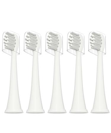 Replacement Toothbrush Heads Compatible with TAO Clean Electric Toothbrush Replacement Heads 5 Pack (White)