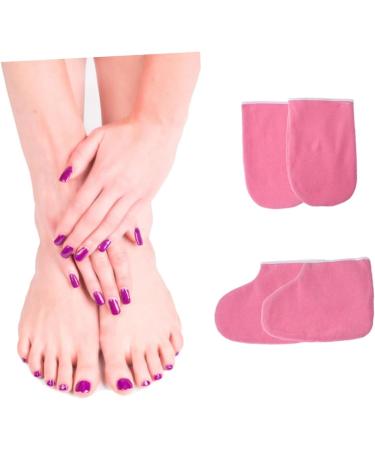 Ipetboom 6 Pairs Spa Treatment Mitt Boot Glove Hand Treatment Mitts Moisturizing Hand Gloves Wax Care Mittens Spa Paraffin Wax Gloves Spa Mittens Spa Gloves Take a Bath Pink Hand Wax Work - Buy Online on GoSupps.com