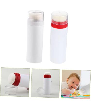 GAFOKI Baby Powder Lotion Travel Containers Set - 6 Pcs | Infant Powder Storage Bottles | Talcum Powder Holder | Travel Makeup Bottles - White & Red - Buy Online on GoSupps.com