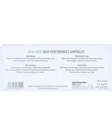  Megasol HYALURON High-Performance Ampoules | Weekly Treatment with 7 x 3ml Ampoules | Anti-Wrinkle | Resealable - Buy Online on GoSupps.com