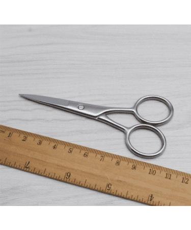 Silver Nose Hair Scissors - Stainless Steel Precision Trimmers for Men | Facial & Eyebrow Grooming - Buy Online on GoSupps.com