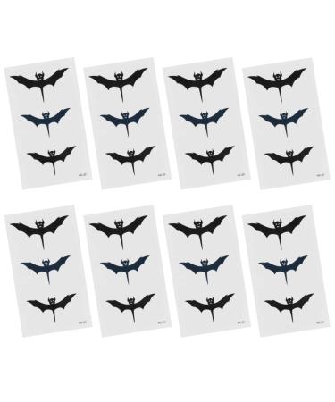 30pcs Decor Stickers Flying Tattoos Halloween Bat Decorative Masquerade Decals Themed Enduring Kids Favor Black Festivals Party Style Adult Terrible for 10X6cm Assorted Color