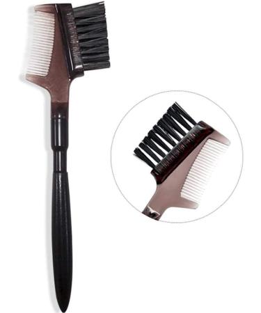 1pc Double Head Eyebrow Brush Eyelash Comb Curlers Brow Brush Makeup Grooming Tool for Brows Lashes - Buy Online on GoSupps.com