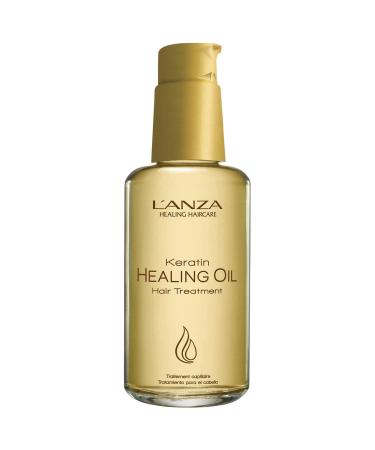 L'ANZA Keratin Healing Oil Treatment  Restores, Revives, and Nourishes Dry Damaged Hair & Scalp, With Restorative Phyto IV Complex, Protein and Triple UV Protection (3.4 Fl Oz) Natural 3.4 Fl Oz (Pack of 1)