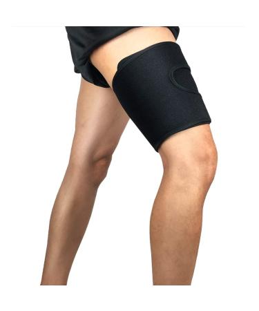 Keenso Thigh Brace Support - Adjustable Compression Sleeve for Men & Women | Best Thigh Support (Black) - International Shipping - Buy Online on GoSupps.com