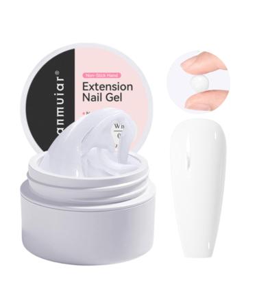 Solid Builder Gel White Hard Gel Builder Gel for Nail Extension Glue Gel for Nails Nail Extension Gel UV LED Nail Carving Gel Rhinestones Glue Gel for Nail Art Home Use