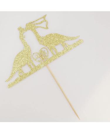 Dinosaurs Wedding Cake Topper Funny Dinosaurs Kissing Mr & Mrs Cake Decors Bride and Groom Wedding Party Decorations Gold Glitter - Buy Online on GoSupps.com