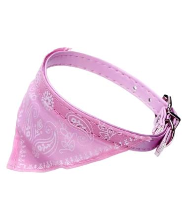 Cat collar with bandana in paisley look and buckle in size S: 20-26cm neck circumference PINK