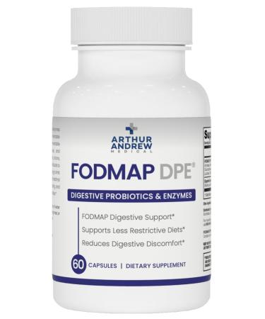 Arthur Andrew Medical - FODMAP DPE, Digestive Probiotics and Enzymes, Relief for FODMAP Intolerance and Highly Fermentable Foods, Vegan, Non-GMO, 60 Capsules 1 Count (Pack of 60)