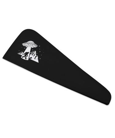 Bigfoot Aliens Microfiber Hair Towel Wrap for Women 10 Inch X 26 Inch Super Absorbent Hair Turban with Button