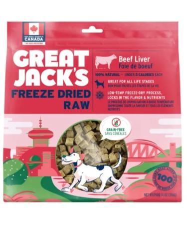 Great Jack s Freeze-Dried Raw Beef Liver Dog Treats 1-Pack