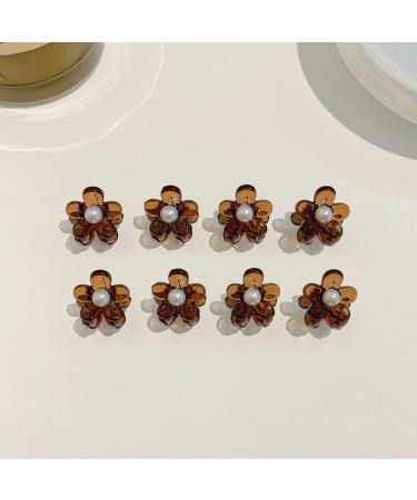 Set of 20 Black Mini Hair Clips for Girls Braided Hair Clips Bangs Clips Exquisite Side Clips Headdress Hair Clips(amber pearl) 20pcs/set amber pearl