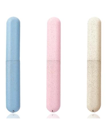 3 pieces of toothbrush esui toothbrush box toothbrush head protective cover toothbrush container portable toothbrush cover suitable for travel family