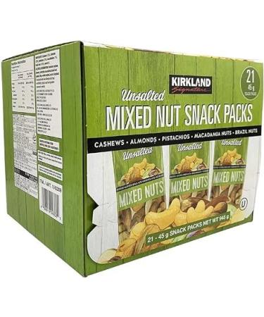 Kirkland Unsalted Mixed Nuts 1 Box (21packs - 45g)