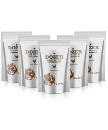 DOZER Adult Dog Food 10 x 500 g | Complete Food with Chicken | Natural and Nutritious | Premium Dog Food 10 x 500 g - Buy Online on GoSupps.com