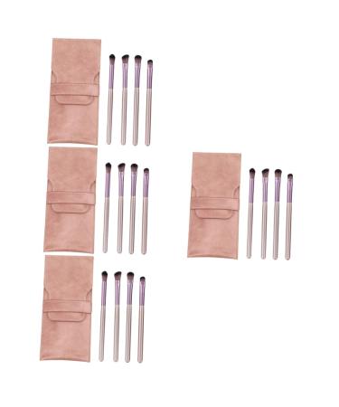 POPETPOP 4 Sets Eye Shadow Brush Set Eyeshadow Makeup Brush Girls Suit Cosmetic Eye Makeup Supplies Powder Applicator Blending Brush Girl's Eyeshadow Brush Tool Wooden Handle