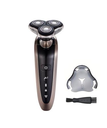 Roziapro Electric Razor for Men Wet and Dry Cordless Rechargeable Electric Shaver with 3D Floating Head IPX6 Waterproof Portable Razor for Men Gray