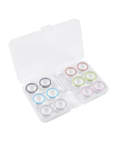 Gatuida 2 sentences Contact lens container Clarer case case lens container to-go container made of plastic carrying bag travel sets container for organizers glasses case plastic travel glasses