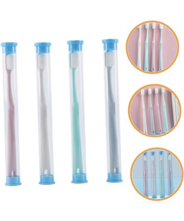 Tovinanna 4-Piece Charcoal Toothbrush Set for Adults - Comfortable Individually Wrapped Hotel-Quality Toothbrushes for Exceptional Oral Care - Buy Online on GoSupps.com