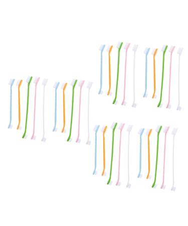 FOMIYES 30 pcs Clean Cat Puppy Tooth Portable Nylon Dual-head Handheld Teeth Cleaning for Supplies Brush 1 count (Pack of 1) Assorted Colorx3pcs