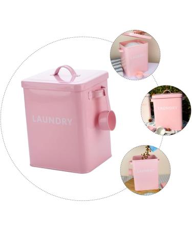 COOLHIYA 1pc Washing Storage Sealing Storage Case Laundry Room Trash Can Iron Pink - Buy Online on GoSupps.com