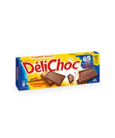 Delacre Shortbread cookies topped with crispy milk chocolate - The package of 150g