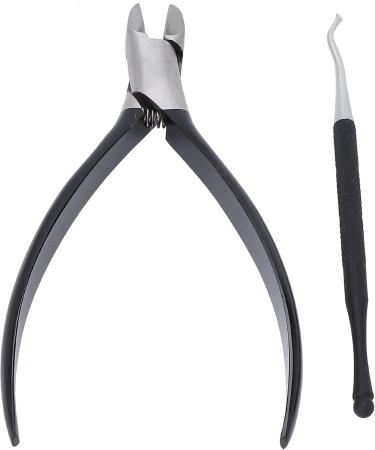 Verdant Touch Ingrown Toenail Nippers Stainless Steel Toenail Nippers and Lifter Set for Ingrown Nail Care Professional Pedicure Tools Black - Buy Online on GoSupps.com