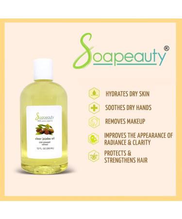 Organic Cold Pressed Jojoba Oil - 100% Pure Natural Moisturizer for Skin, Face & Hair - Perfect Carrier for Essential Oils - Ideal for Massage and Soap Making - Available in Various Sizes (32oz) - Buy Online on GoSupps.com