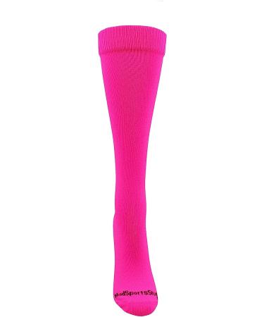 MadSportsStuff Softball Socks - Neon Pink/Black - Knee High for Girls/Women - Size Medium - Buy Online on GoSupps.com