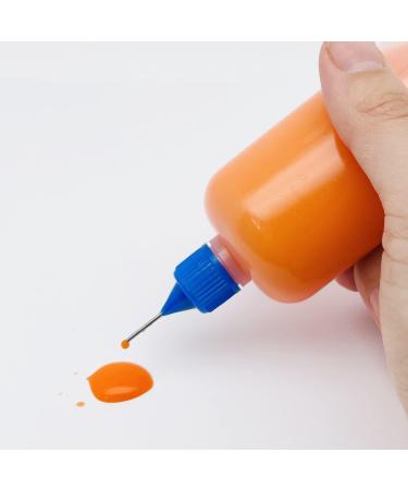 MYYZMY 5 Pcs Precision Tip Applicator Bottles - 4 Ounce Translucent Glue Bottles with Mini Funnel and 5 Color Lid - Buy Online on GoSupps.com