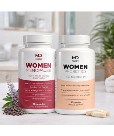 md wellness dynamics Women s Probiotics Vaginal Urinary Digestive Gut Balance Skin Support Daily Probiotic Supplement Vegan Capsules 30 Count - Buy Online on GoSupps.com