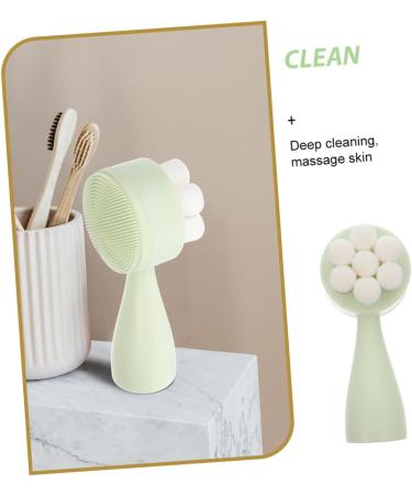 Housoutil Face Brush Silicone Facial Household Exfoliating Brush Silicone Face Manual Facial Face Washing Brush Facial Brush Rack Skin Portable Cleansing Brush Silica Gel - Buy Online on GoSupps.com