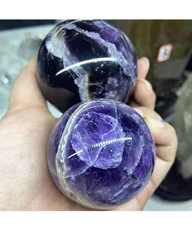 Natural Crystal Rough 1pc 65mm-70mm Natural Crystal Amethyst Spheres Quartz Ball for Decoration Stone Mineral Specimen - Buy Online on GoSupps.com