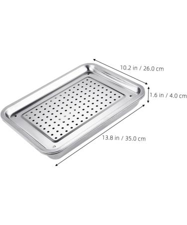 Alipis Dessert Serving Tray Food Server Tray Breakfast Tray Tea Cup Tray Tea Tray Japanese-Style Silver 36*27CM - Buy Online on GoSupps.com