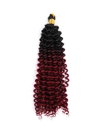 Art hair extensions 35.6 cm Afro-style crocheted curls crocheted braids ombre braiding hair gray pink blond green ombre burgundy red 35.6 cm 6 pieces ombre burgundy 14inches