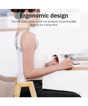 DFHBFG Back Shoulder Brace - Adjustable Posture Corrector Belt for Men & Women | Spine Support in Gray - Buy Online on GoSupps.com