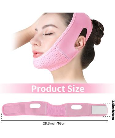 Airfish V Line Lifting Mask Double Chin Reducer with Chin Strap for Women Double Chin Eliminator Face Lift Chin Mask Lift Prevent Sagging V Shaped Slimmer (Pink) - Buy Online on GoSupps.com
