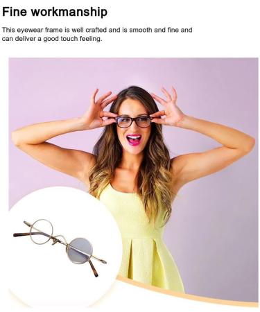 osiuujkw Vintage Round Eyeglasses Frame with Nose Pads Portable Foldable Legs Eyewear Frames Reading Glasses Replacement Gold Gold - Buy Online on GoSupps.com