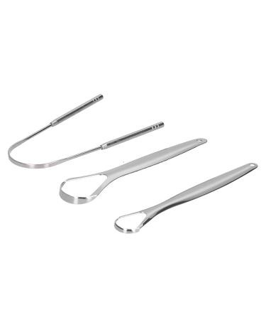 3PCS Portable Stainless Steel Tongue Cleaner - Effective Oral Care Tools for Better Oral Health - Buy Online on GoSupps.com