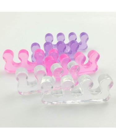 Buy Bonvie.shop Silicone Toe Separators for Pedicure | Hallux Valgus Splint & Ball Protection - Purple Color - Buy Online on GoSupps.com