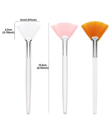 12-Piece Soft Fan-shaped Face Brushes Set for Makeup & Skincare - Acid Facial Applicator, Esthetician Brush, Cosmetic Tools for Mud Creams & Masks - Buy Online on GoSupps.com