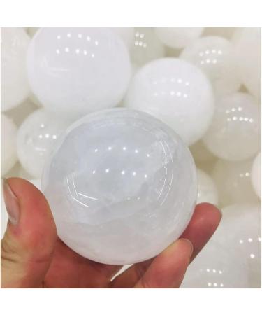 Natural Sphere 1pc Natural White Clear Calcite Crystal Spheres Balls for Gift for Decoration Gift Decoration feng Shui. (Color : 75-85mm) - Buy Online on GoSupps.com