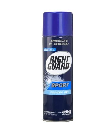 Right Guard Aerosol Sport Powder Dry Antiperspirant 6 oz (Pack of 3)