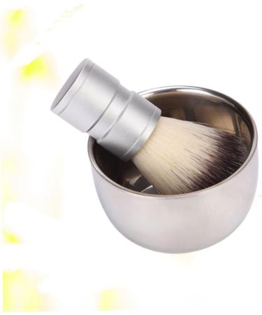 NOLITOY Shaving Bowl & Brush Set for Men | Stainless Steel Shaving Cream Brush | Travel-Friendly Grooming Essentials - Buy Online on GoSupps.com