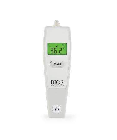BIOS Diagnostics 1 Second Ear Thermometer Illuminated Probe Fever Glow Technology Stores 30 readings C/F Switchable Storage Case