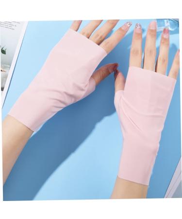 FRCOLOR 1 Pair Ice Silk Nail Gloves Nail Art Fingerless Gloves Fingerless Protection Gloves Uv Ray Fingerless Glove Nails Gel Uv Protection Gloves for Nail Miss Nylon Skin Friendly Dryer - Buy Online on GoSupps.com