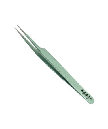 Metaleks 3Pcs Surgical Stainless Steel Eyelash Extension Tweezers Set | Light Green Powder Coated 1 | Magnetic Kit Included - Buy Online on GoSupps.com