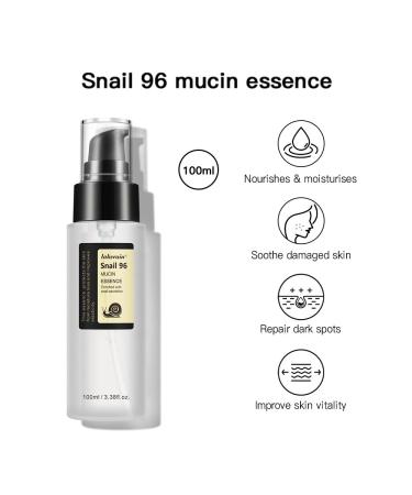 Snail Mucin Serum | Advanced Snail 96 Mucin Power Essence for Hydration & Skin Vitality - 100ml - Buy Online on GoSupps.com
